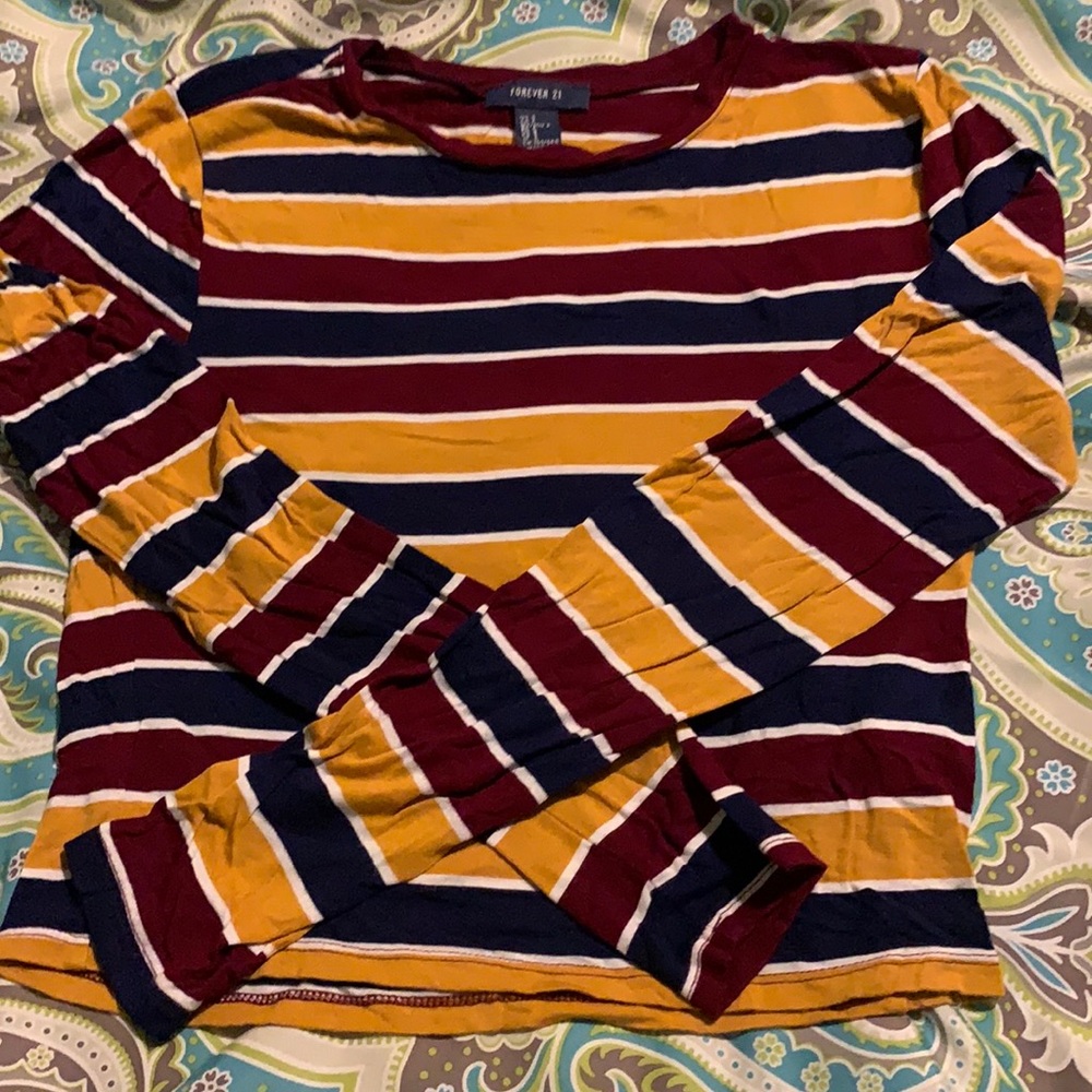 Forever 21 striped long sleeve top size S